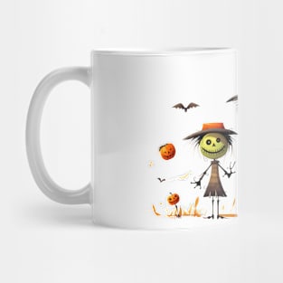 Spooky Halloween Scarecrow Family Mug